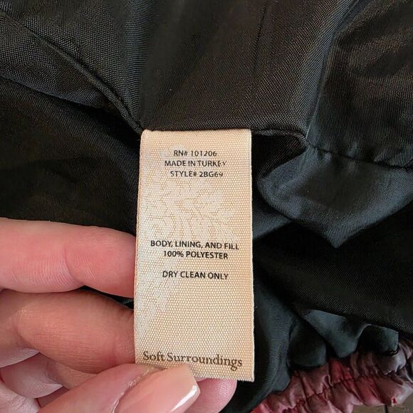 Soft Surroundings Quilted Floral Jacket Sz M - Picture 6 of 6
